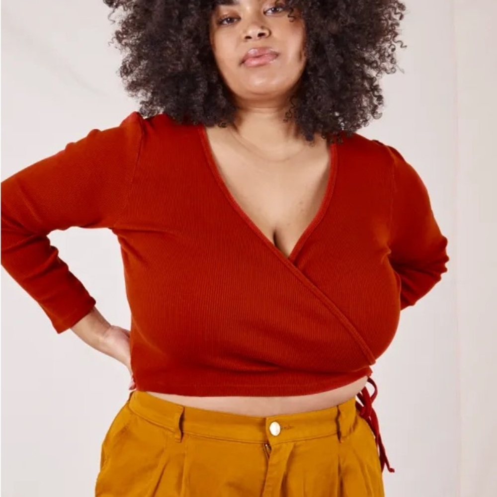 Big Bud Press wrap top in Paprika